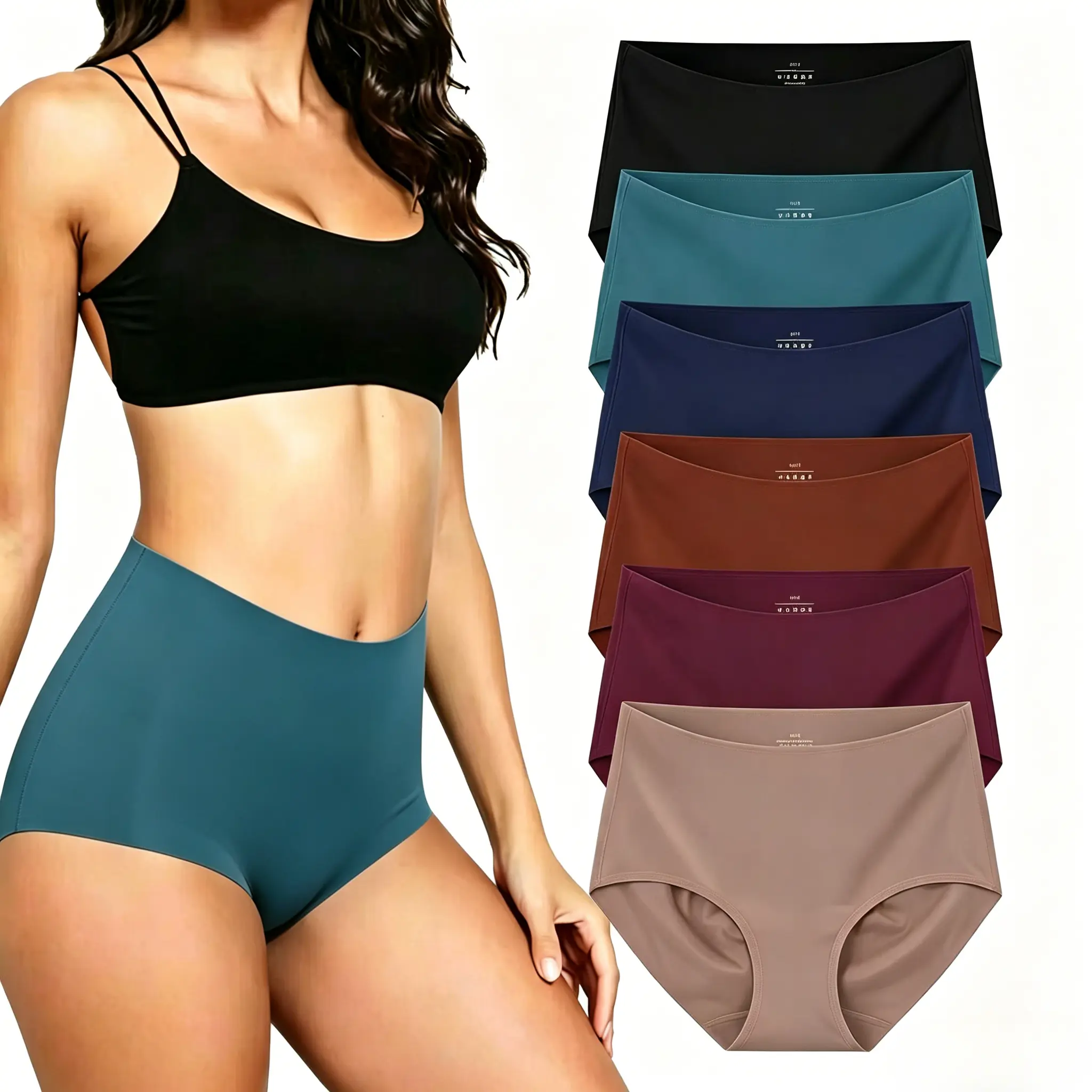 Invisible Shaping Panties for Women, High-Waisted No Roll Tummy Control Underwear, Smooth Stretchy Breathable Fabric, Hip-Lifting Basic Fit, Plus Size Friendly, S-XXL Sizes, 4/6 Pack
