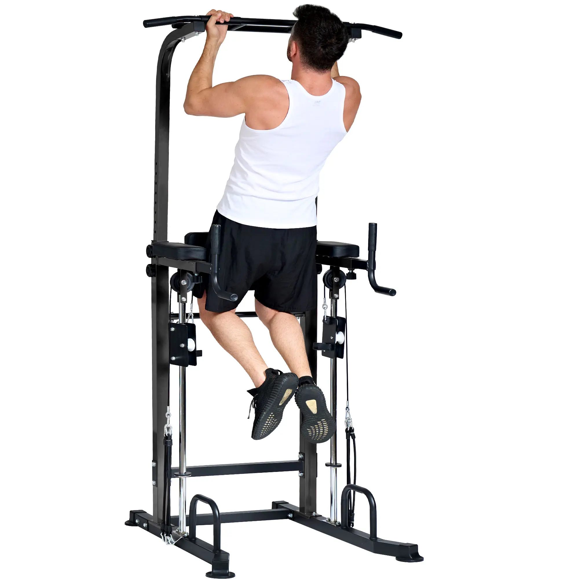 5-in-1 Viral Gym Power Tower • Dip/Pull Up/Assisted Pushups • Adjustable Pro Strength Training • Space-Saving & Beginner-Friendly,Adjustable ,pullup, machineHeavy Duty Power Tower