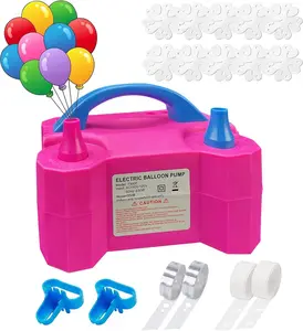 Balloon Pump, Balloon Pump Electric, Portable Dual Nozzle Electric Blower Air Pump Inflator for Party Decoration. Faster and Save Time
