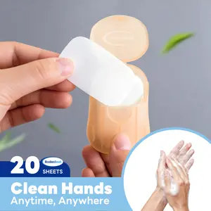 Portable Hand Soap Sheets - 20 Sheets, Travel Hand Washing Soap Sheet, Mini Hand Washing Tablet, Outdoor Travel Camping Accessories