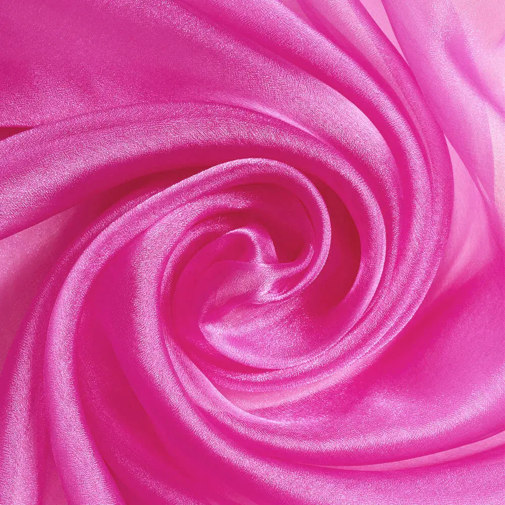 Magenta Athlone Crystal Organza Fabric by the Yard | 58″ Wide