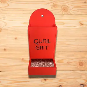 Gravity-Fed Hanging Poultry Feeder Set with Space Saving Hangers, Wide Mouth Tool for Chicken Oyster Shell & Grit, No-Waste Automatic Hanging Feed Accessory for Farm Poultry