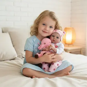 Reborn Doll – Excellent Gift for Birthday Christmas Gift and New Year, 22" Lifelike Baby Doll with Hand-Painted Hair, Soft Vinyl Limbs, Cloth Body Doll Gift for Kids Age 3+