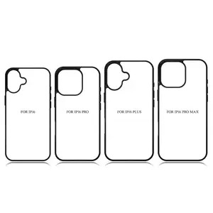 Manniya Protective Casing for iPhone 16 Plus 16 Pro Max Black Screen Protector 2D Sublimation TPU PC Rubber 10pcs Lot Cute Cartoon Cover Protection Shockproof