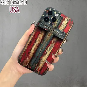 Protect your phone soft case, wavy UV printed matte case with flag cross pattern, 360 degree all-round protection iPhone 11 12 13 14 15 16 Pro Max XR X/XS 7 8 Plus SE Mini Xmax and other smartphones