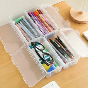 Large Capacity Transparent Pencil Storage Box, Multi-Function Craft Organizer for Color Pencils and Crayons, Perfect Gift for All Occasions, Art Supplies