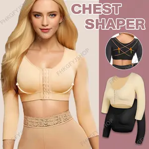 PLUS SIZE Arm Shaper for Women Post Surgery Arm Lipo Compression Sleeves Arm Faja Front Closure Shapewear Bra