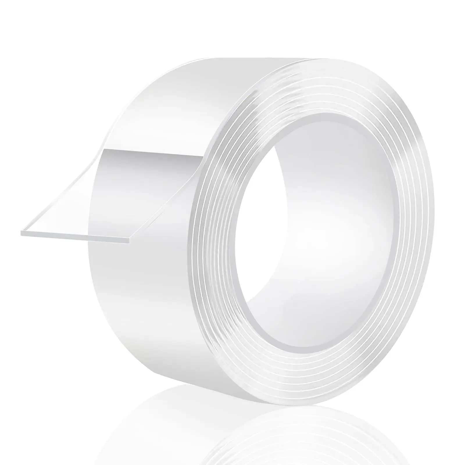 Double Sided Tape Heavy Duty (10FT) Mounting Tape Strong Adhesive Strips Sticky Nano Tape Multipurpose Removable Transparent Two Sided Poster Tape for Paste Items, Household