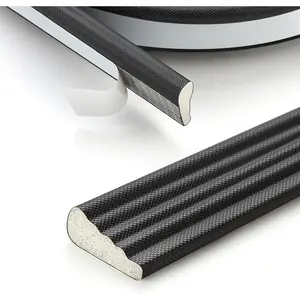 196 Inch Self-Adhesive Wedge Weather Stripping Door Seal & Window Insulation - Soundproof Gap Filler, Draft Stopper  Tape for Door Frame, Black