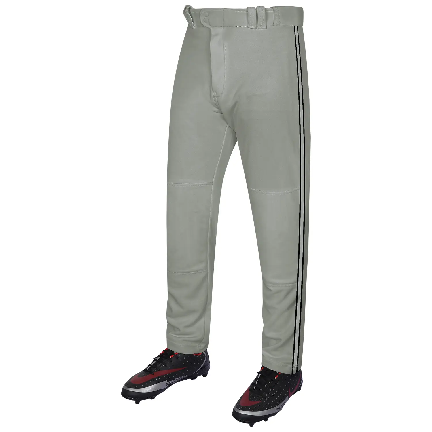 Exxact Sports Proline Men's & Youth Relaxed Fit Striped Baseball Pants - All Seasons, Open Bottom, Reinforced Knees, Moisture-Wicking, Anti-Odor Polyester, Stain-Resistant for Practice/Game, Male, Multi-Size, Striped Pattern, Moisture Resistant, Baseball,