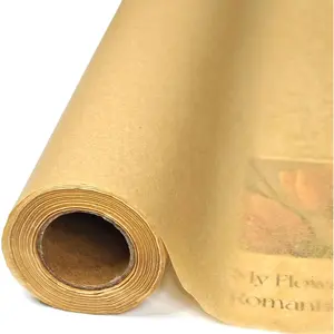Brown Tissue Paper Roll for  Wrapping, Flower Bouquets & Crafting - 17" x 98 ft, Translucent Delicate Tissue Paper for  Bag Stuffing, Art Packing, Wedding Birthday Holiday Deco