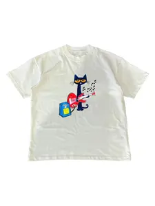 Rock Cat Guitar Graphic Tee - Viral Music Lover Streetwear Shirt,Men's & Women's Oversized Trendy T-shirts,,New Summer T-shirts,Matching Couple's Set,Unisex Casual Clothes.Torkout shirt,Minimalist Tee