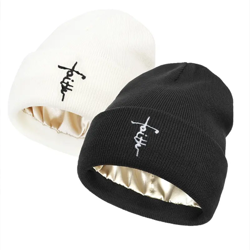 Letter Embroidery Beanie Hat, Casual Winter Warm Knit Hat for Women & Men, Fashion Accessories for Daily Wear, Knitting Warm Hat