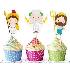 Divine Greek Gods Cupcake Toppers for Mythological Party Themes