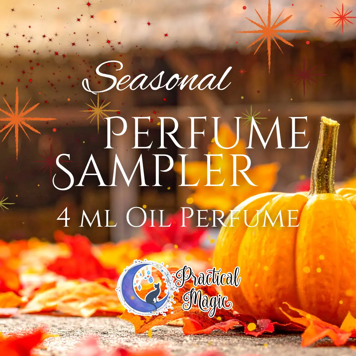 Seasonal Sampler: Fall Perfume: Perfume Oil for Women, Roll On Perfume, Jojoba Oil Perfume, Long Lasting Fragrance, Alcohol Free, Vegan, Sweet Floral Musk Earth Scent, 10ml Practical Magic