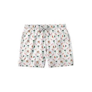 Miami Hurricanes Men's Palm Set Trunks - White