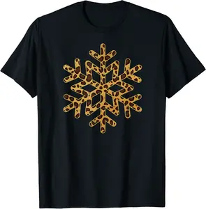 Snowflake Christmas Leopard Print Snow Winter Holiday Gift T-Shirt - Laronstu Shop 90B07YCYGKX7