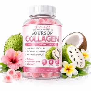 summervibes Soursop Collagen Gummies 8-in-1 Beauty Complex with Hyaluronic Acid, Vitamin C & Antioxidants – Skin Firming, Hydration & Anti-Aging Support – Vegan, Non-GMO, 60 Gummies