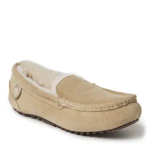 Fireside By Dearfoams Women's Mel Genuine Shearling Moccasin Slipper