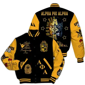 Black APA Yellow 12s Match Varsity Jacket, APA Printed Baseball Jacket, Transcend Motto Edition Jacket 1906 Fraternity Jacket, 90s Hip Hop Baseball Jacket, Men Women Sports Lightweight Jacket
