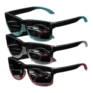 3PCS Set Square Sunglasses for Men & Women - UV400 Protection, Mirrored Lens, Gradient Fashion Shades for Outdoor, Driving & Daily Wear,summerwins