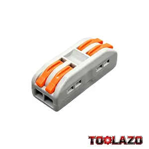 10-Pack 2-In 2-Out Lever Wire Connectors: Professional Push-In Terminal Blocks for Reliable Dual-Circuit Inline Splices, Compatible with 28-12 AWG Solid and Stranded Copper Wires, Perfect for Junction Boxes, Lighting Fixtures, and Appliance Repairs