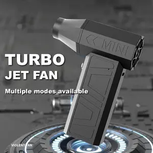 ANDREWMANN Mini Jet Fan Blower Turbo Fan Handheld Air Duster Cleaning Dryer Air Blower 13000rpm High Speed Brushless Motor Outdoor BBQ Blow Fire Dust Leaf