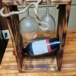 wine and glass holder