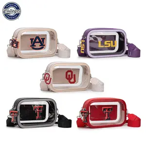 NCAA Clear Crossbody Bag for Women– Lightweight Stadium Handbag with Adjustable Strap, Card Pocket & Team Logo, Perfect for Game Day Essentials, Sports Fans, School Events & Casual Everyday Use 016