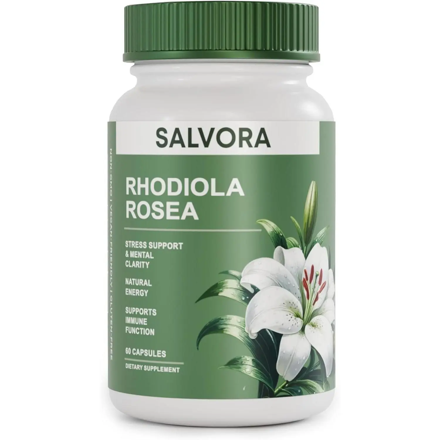 Rhodiola Rosea Extract Capsules Golden Root Natural Adaptogen Daily Wellness