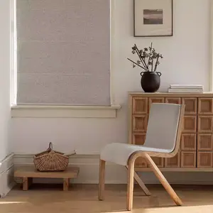 Roman Shades Blinds No Drill Cordless 100% Blackout Roller Shades Flame-retardant Free-stop Thermal Insulated Fabric UV Protection for Home Office Bedroom 22x54 Inch light grey