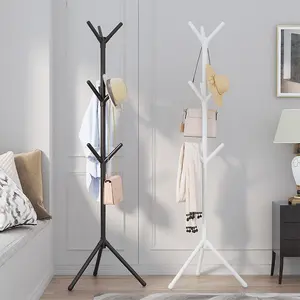 Modern Coat Rack Organization Durable Standing Coat And Hat Hanger Organizers With 9 Hooks For Hats Coats Scarves Handbags Ideal For Homes Offices Living Room Interior Organizing