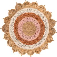 Natural White Orange Pink 4' 1 x 4' 1