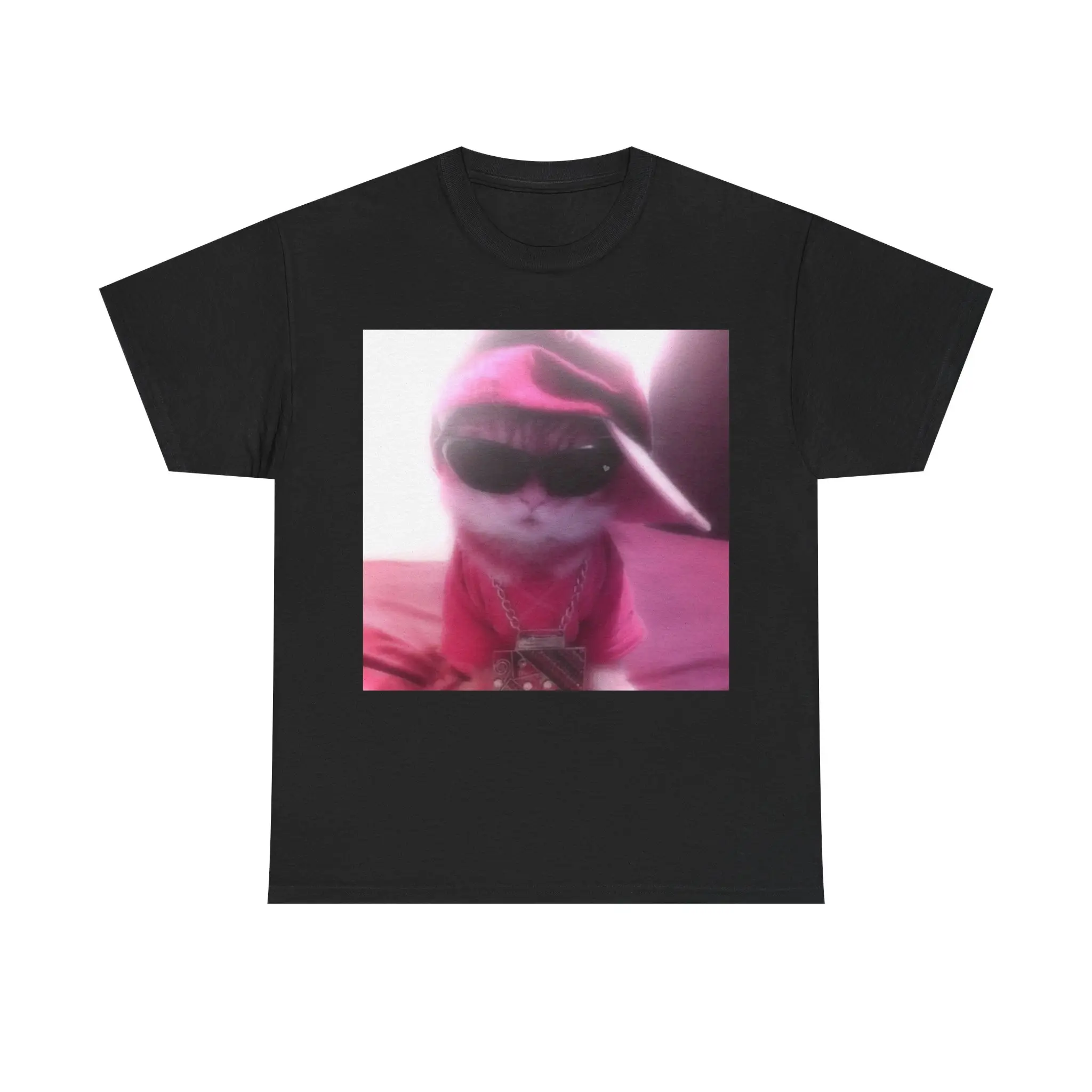 Unisex cool cat with swag tshirt, cat with glasses shirt