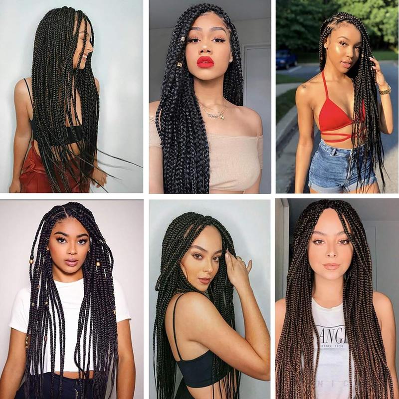 Alrence Pre Stretched Braiding Hair 30 Inch 3 Packs Professional Synthetic Crochet Twist Braids 1B# Natural Look Low Temperature Flame-Retardant Yaki Texture