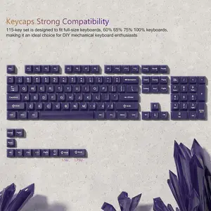 Womier Jelly Keycaps, Transparent Clear Custom Key Cap MDA Profile Keys for Cherry Gateron MX Switches Mechanical Keyboard
