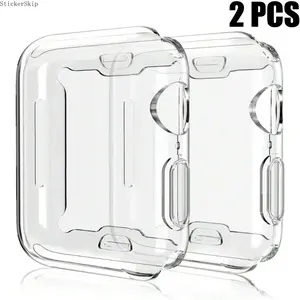 2026 2-Pack TPU Apple Watch Case – Full Cover Screen Protector, Ultra-Thin Shockproof Protective Cover Fits 38–49mm (All Series 1–11 & SE & Ultra)