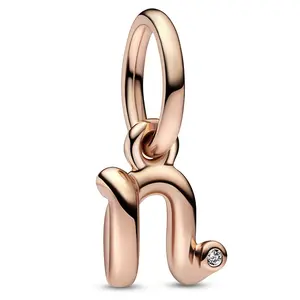 Pandora Letter N Script Alphabet Dangle Charm 782475C01