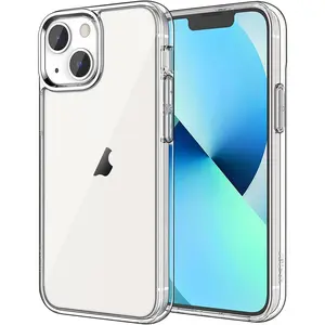 Case for iPhone 13 Mini 5.4-Inch, Non-Yellowing Shockproof Phone Bumper Cover, Anti-Scratch Clear Back (Clear)