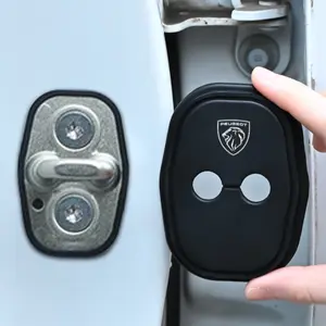 4Pcs Silicone Car Door Lock Protective Cover Shock Decoration Accessories For Peugeot 407 508 107 ﻿4008 2008 5008 307 308 3008 206 207 208