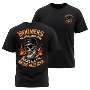 [Sale Up To 50%] Custom Year Boomer T-shirt, Boomers The Badass Generation Before All You Sissies Were Born T-Shirt – Meaningful Boomer Gift for Dad Grandpa – Personalized Birth Year Tee