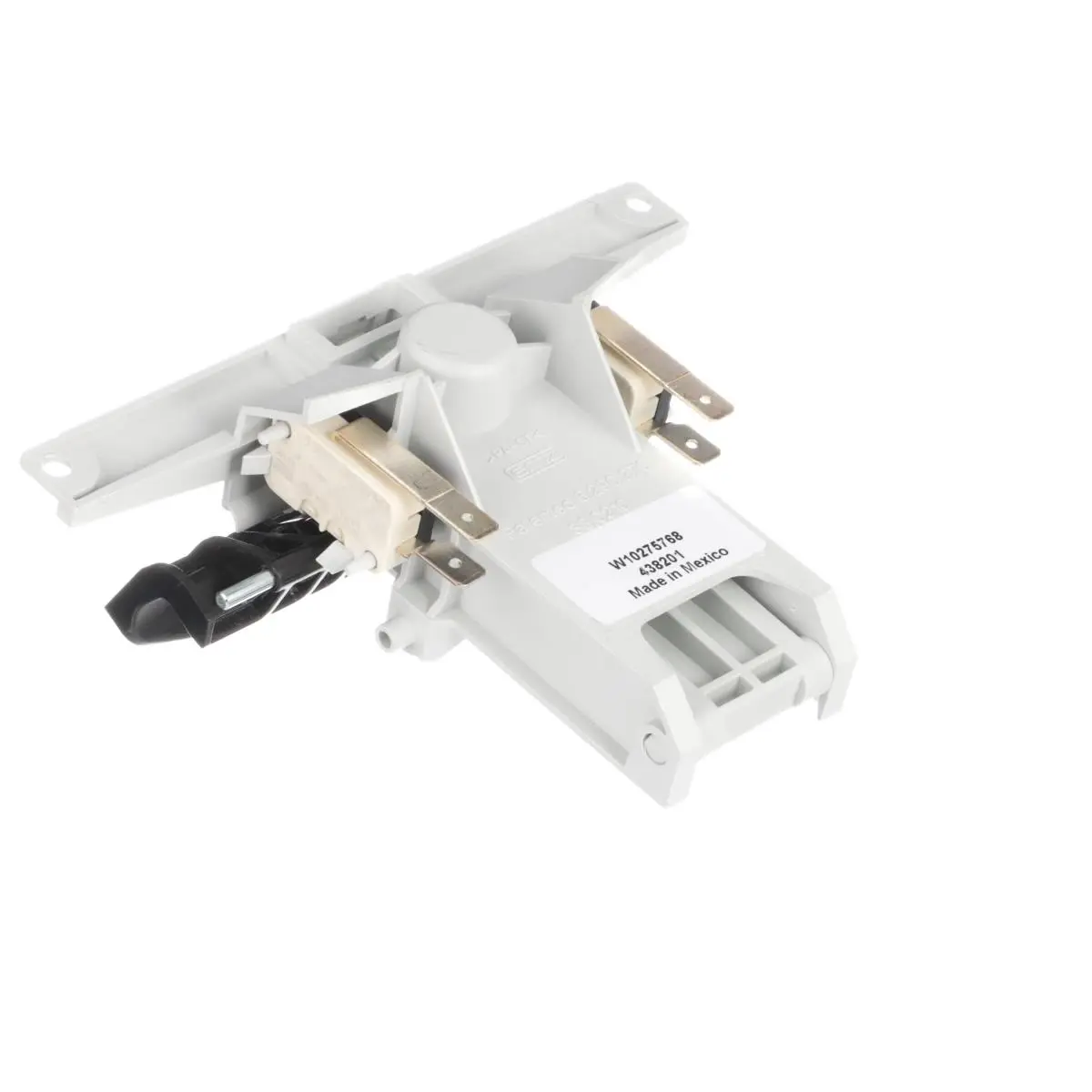 Whirlpool WPW10130695 OEM Dishwasher Door Latch with Handle, Black, for Latch Repair, Oem Part