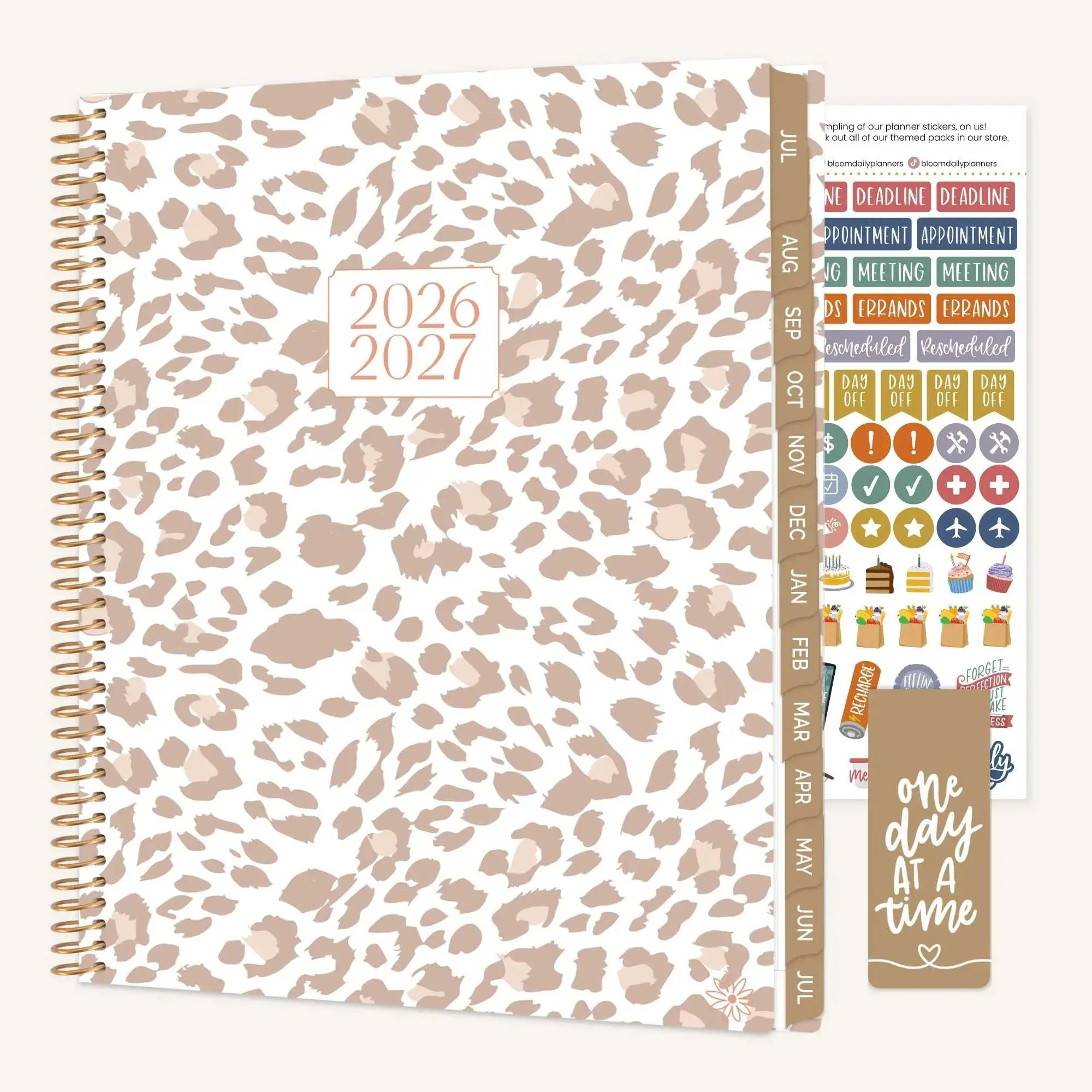 2026–27 Soft Cover Planner, 8.5" x 11" | Tan Leopard 2026–27 Soft Cover Planner, 8.5" x 11" | Tan Leopard