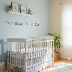 Thank Heaven for Little Boys Wall Stencil