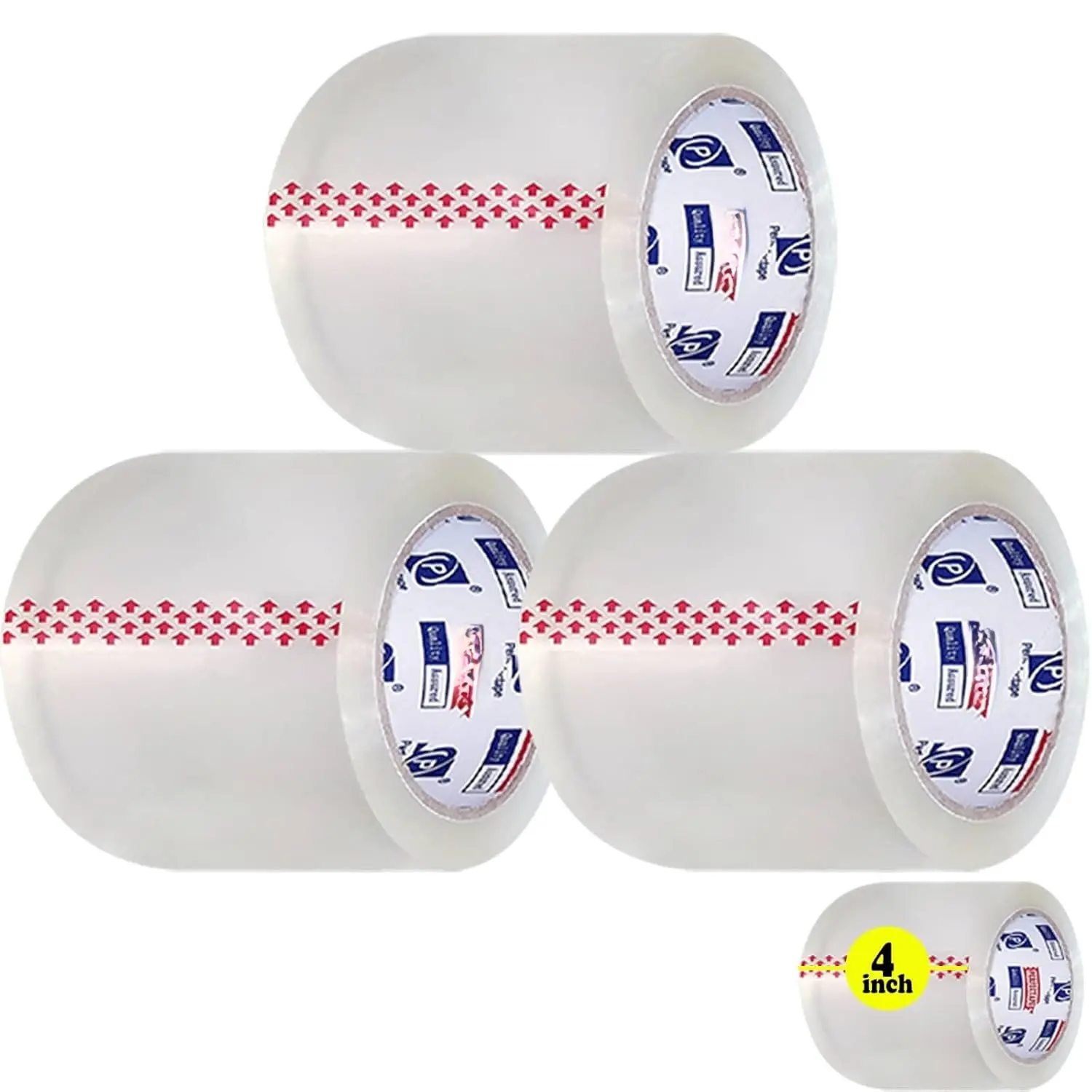 Heavy Duty acking Tae 3 Rolls, Clear, 4 inch x 55 Yards, Secial 4 inch Width, 2.2 mil, Ultra , Refill for ackaging and Shiing