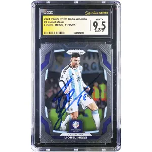 Lionel Messi Argentina FC Autographed 2024 Panini Prizm Copa America #1 CGC Authenticated 9.5/10 Card - Fanatics Authentic Certified