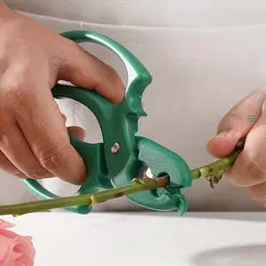 Floral Pruning Shears, Stainless Steel Garden Clippers, Rose Thistle Removal Scissors, Suitable for Flower Shops, 2-In-1 Branch Trimming