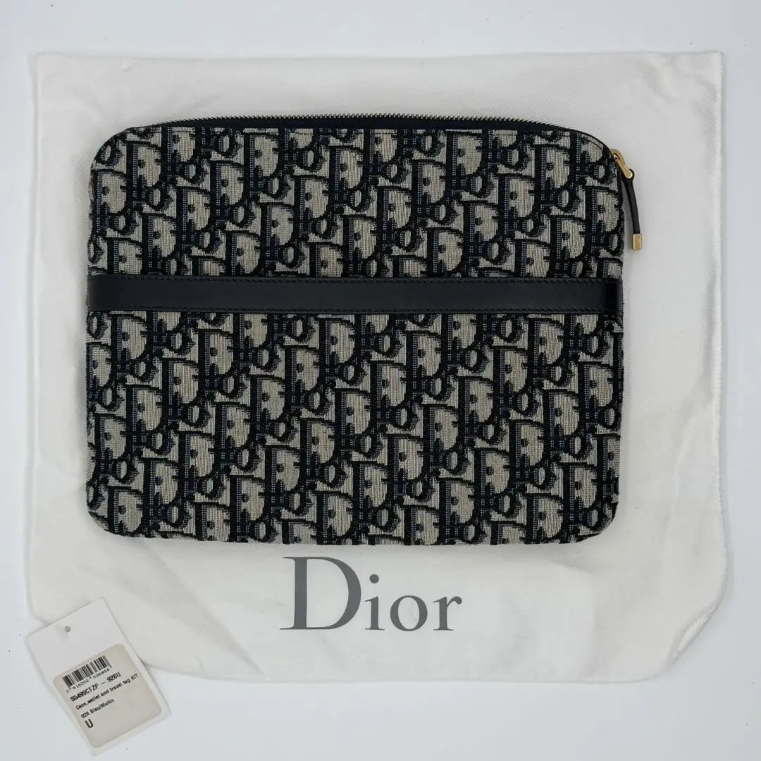Pre-owned Dior Oblique Jacquard Clutch Pouch