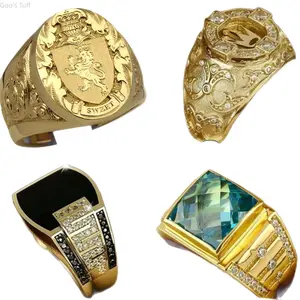 Jewelry Accessories Men Stack Ring Set Bold Statement Combo Pack Stish Tough Hot Selling For Street Club Daily Outfit