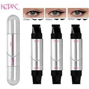 3 Pack Rotating Wing Eyeliner Stamp Pens, 3 Wing Shapes, One Step Fast Cat Eye Tool with Dual End Liquid Liner, Quick Set Smudge Proof Formula for Everyday Makeup.